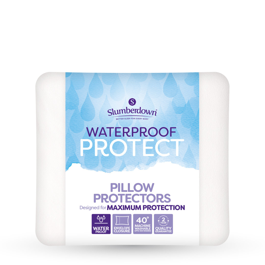 Slumberdown Waterproof Protect Pillow Protector, 4 Pack