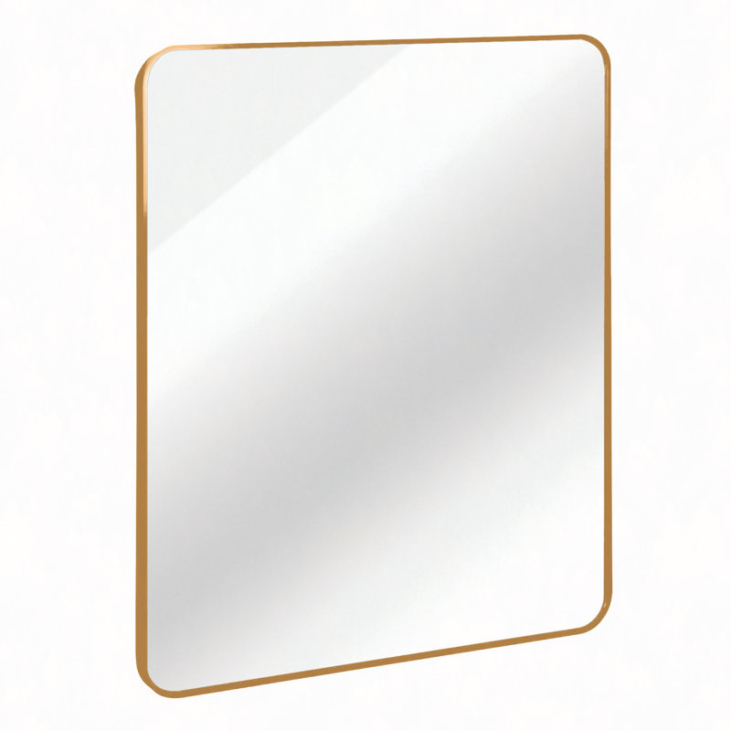 30 "X36" Rectangular Bathroom Wall Mirror, Gold