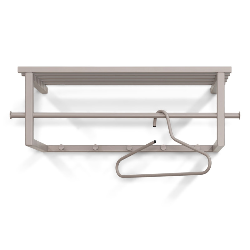 5 - Hook Wall Mounted Coat Rack, Silky Taupe
