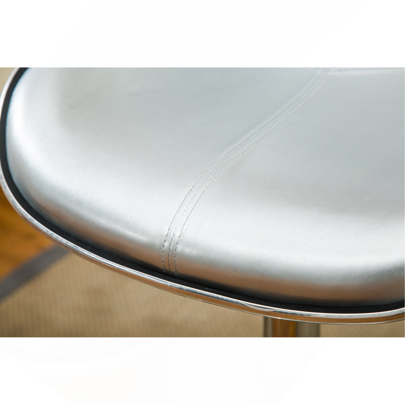 Ensemble de 2 tabourets de bar Upholstery Airlift, Argent argent
