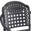 Ensemble de salle à manger 7 pièces en fonte d'aluminium toutes saisons comprenant 2 chaises pivotantes, 4 chaises et une table rectangulaire avec cadre noir