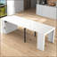Table de salle à manger extensible 2 en 1 avec prise de courant, table de canapé d'entrée avec armoire cachée, table de conférence de bureau moderne-120200358