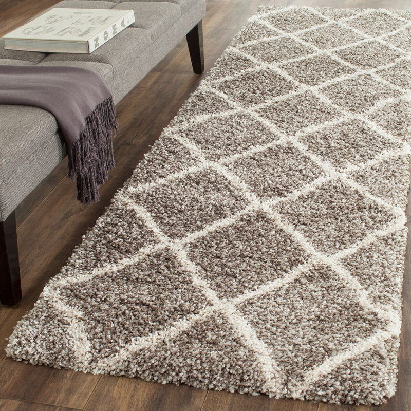 Girault Geometric Looped / Hooked Area Rug, Runner 69 x 244 cm