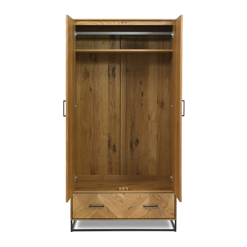 Eilidh 2 Door Solid + Manufactured Wood Wardrobe