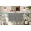 Meuble-lavabo mural 36 po, rangement flottant avec 2 tiroirs, tiroir basculant, lavabo en céramique, design moderne