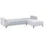 Velvet Corner Sofa with Ottoman Light Grey Delguidice-170871602