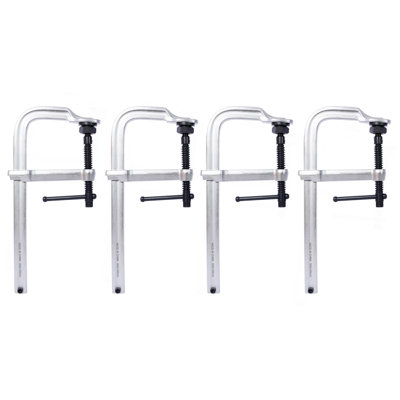 Heavy-Duty F-Clamp,Removable Swivel Pad, Deep Throat F Clamp 5-1/2", Heavy Duty Bar Clamp For Welding,12"X5 1/2" ,4 Pcs Pack