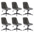 Mariello 23" Wide Adjustable Height Leather Swicel Office Chair With Quilted Backrest