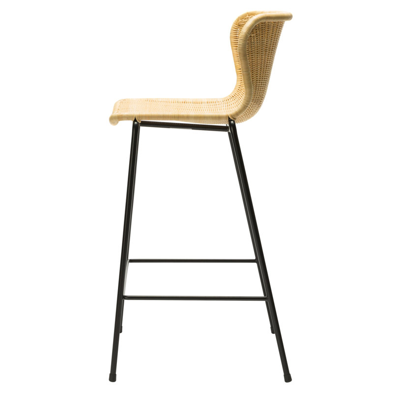 C603 Counter Stool with Metal Frame, Natural