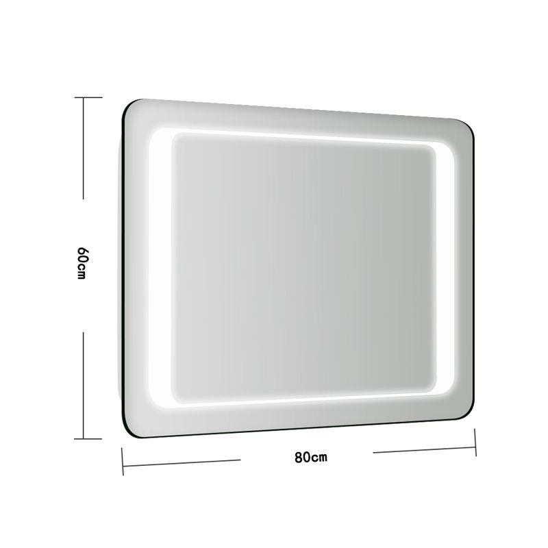Annabella Glass Flat Wall Mirror