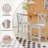 Fabiola 25'' X-Back Solid Wood Fabric Upholstered Bar & Counter Stool with Footrest-1456293042