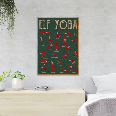 Certains types de yoga - Elf Yoga - 1 pièce, impression d'art graphique rectangulaire sur toile tendue