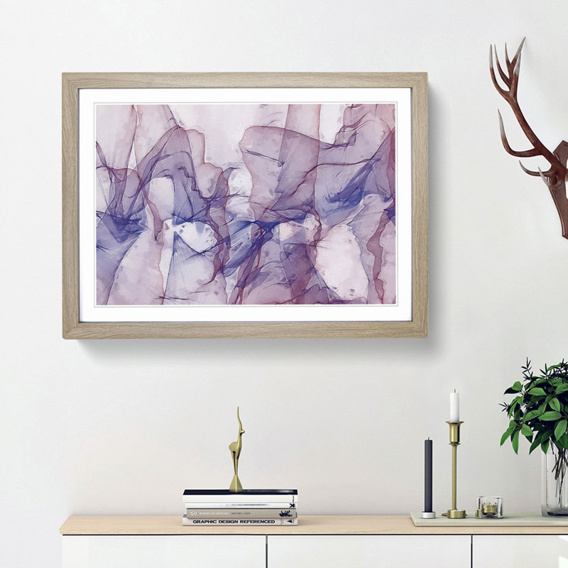 Gentle Movement in Abstract - Framed Print, Oak Framed, 27cm H x 36cm W x 2cm D