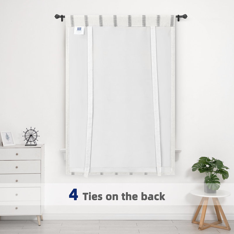 Waddah Linen Curtain, Gray, 45" W x 63" L