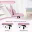 Fauteuil de bureau croisé en velours rose clair avec roulettes - Polyvalent pour le bureau personnel, la méditation et le maquillage