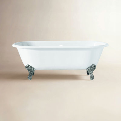 Kristin 61" Freestanding Soaking Cast Iron Bathtub
