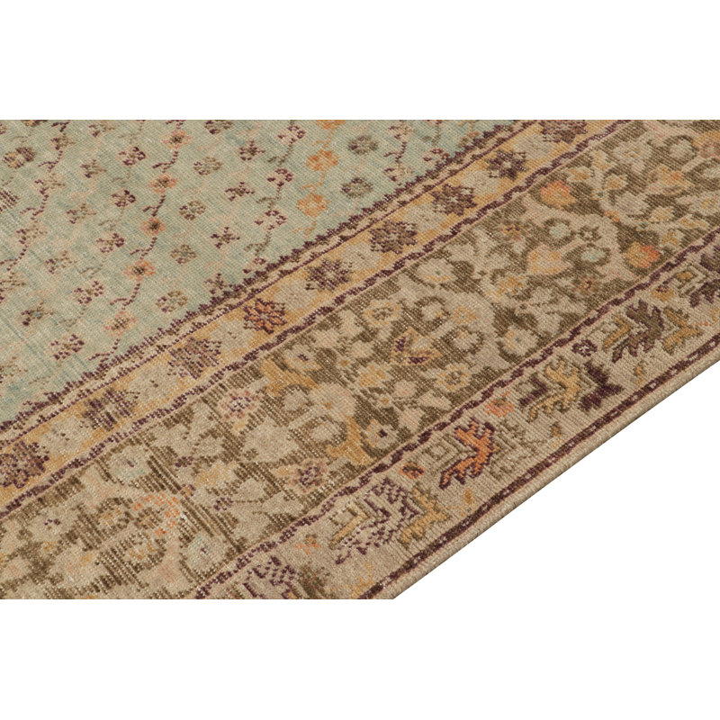 Distressed Homage Wool Floral Area Rug, Rectangle 15' x 24'