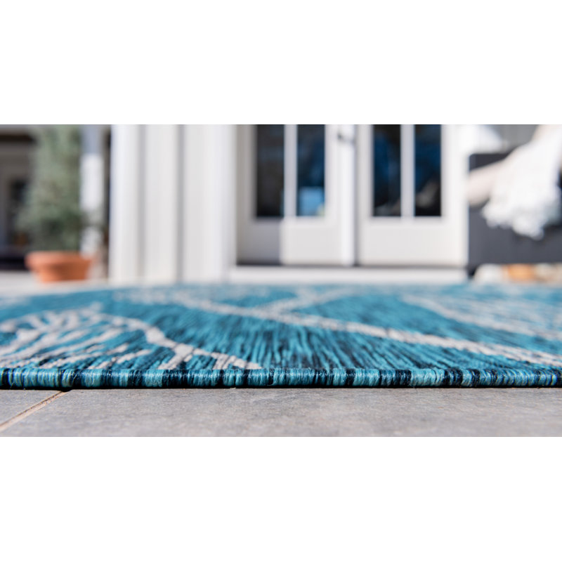 Tapis bleu sarcelle Yvelines, Rectangle 9 pi x 12 pi