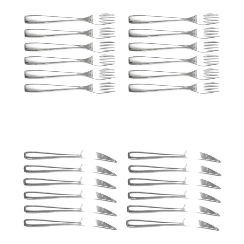 Sparta Dessert Set - 24 Pieces - Stainless Steel