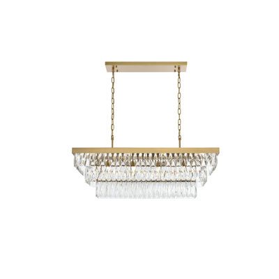 Lustre rectangulaire 36 pouces Iva