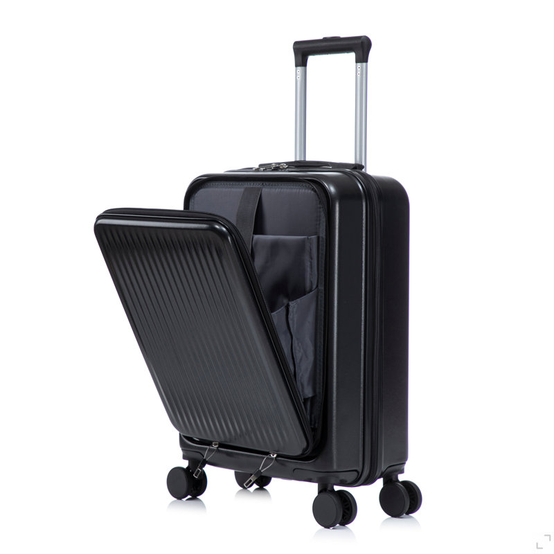 14 "/ 20" 2 pièces / ensemble dans un bagage à roulettes en ABS, avec serrure à combinaison et ouverture avant, étui à cosmétiques 14 "