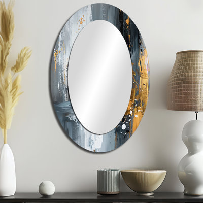 Miroir mural doré