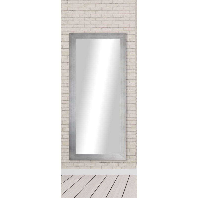 Miroir pleine longueur Lunado, H 70,5 po x l 31,5 po x P 0,75 po, Argent