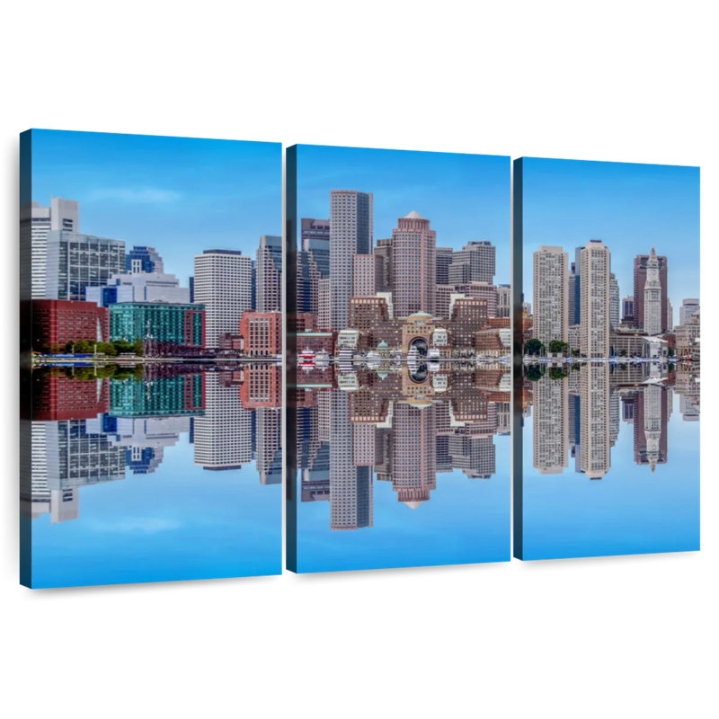 Sireci Boston Skyline Reflection, 14" H x 23" W