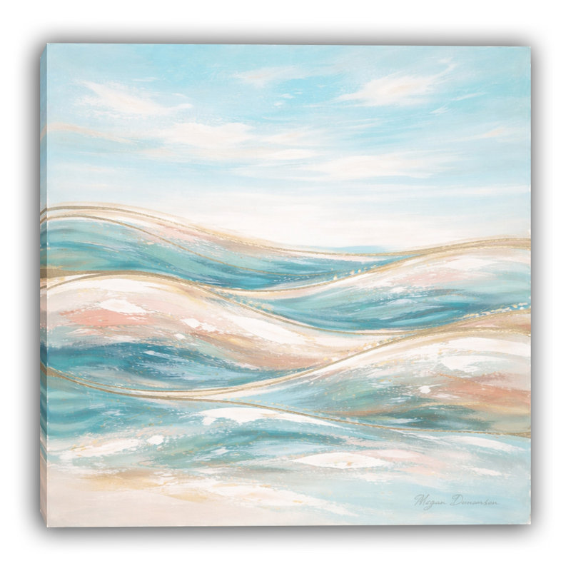 «Blue Meadow», art mural sur toile tendue, L 20 po x H 20 po x P 1,5 po