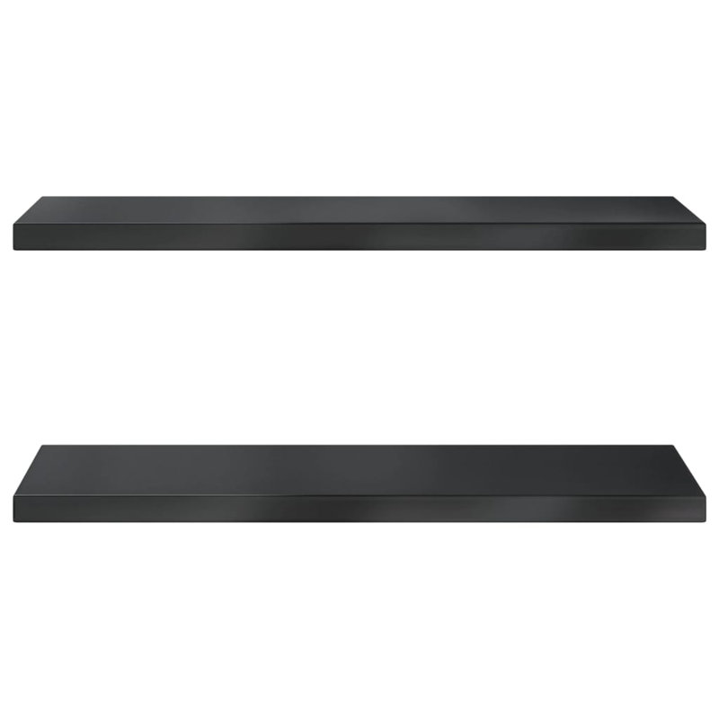 Roheel Stainless Steel Bracket Shelf, 3cm H x 100cm W x 30cm, Black