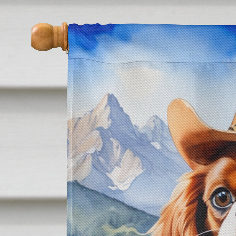 Drapeau Cowboy Welcome House, Épagneul Cavalier