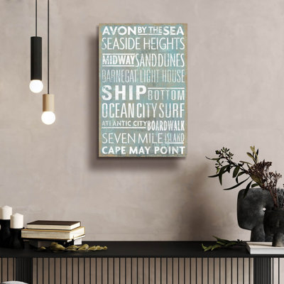 'Jersey Shore Sites' by Art Licensing Studio Acrylic Glass Wall Art