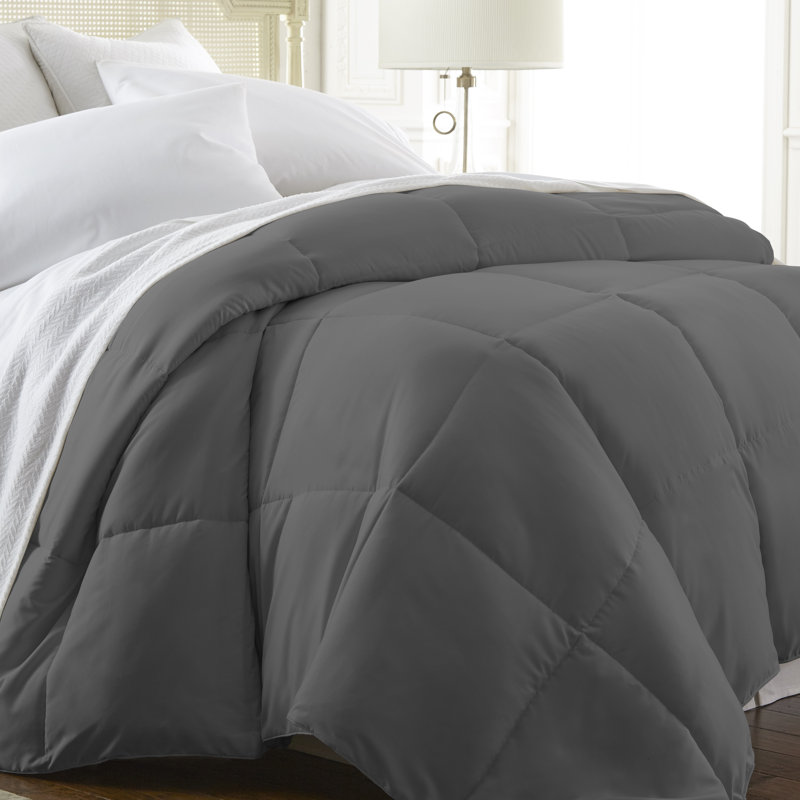 Édredon en duvet synthétique Simply Soft, Gray, Simple