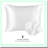 SilkLock Hair-Safe Pillowcase Set - 2 Pack Zippered Pillow Covers - White Pillowcases - Hair Protection Pillow Cases