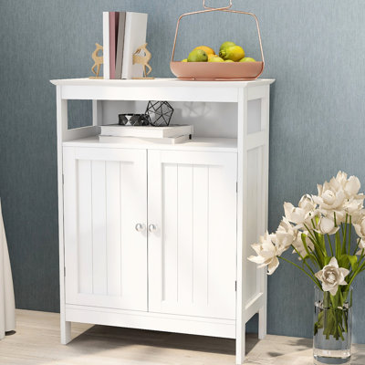 Bathroom Cabinet - White, Double Shutter Doors, , Painting, Ample Storage Area, Simple To Assemble Strong Finish,