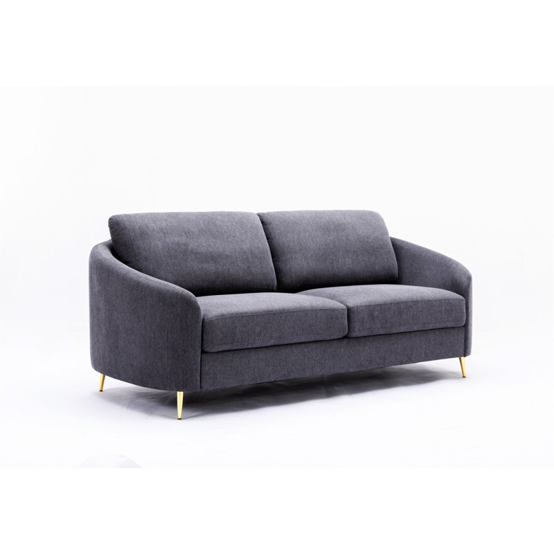 Yuina Gray Linen Sofa