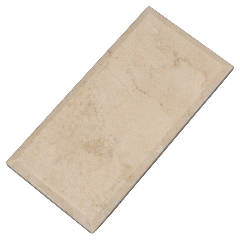 Carreau de marbre biseauté 3 x 6 Athènes, Beige, jaune