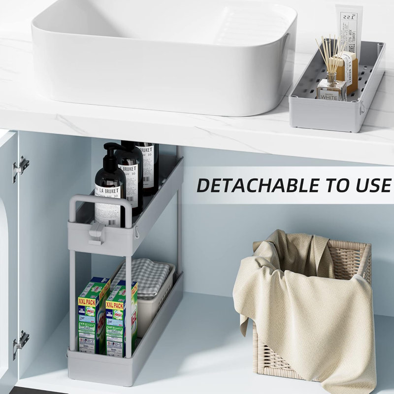 Slim Rolling Storage Cart With Wheels 3-Tier Space-Saving Organizer For Bathroom Laundry Room Kitchen Office Narrow Spaces