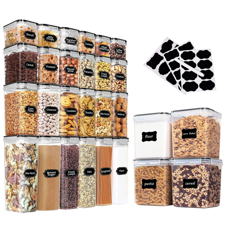 Rangement pour aliments Cheyenna - 28 contenants et 28 couvercles 