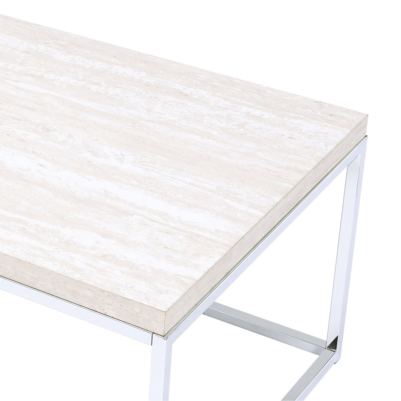 Table basse avec base luge pour système de configuration rectangulaire d'espaces de vie