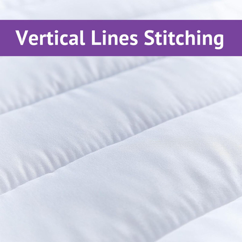 Fernbush Hypoallergenic 2 Inch Mattress Topper With Elastic Straps, Double (4'6)