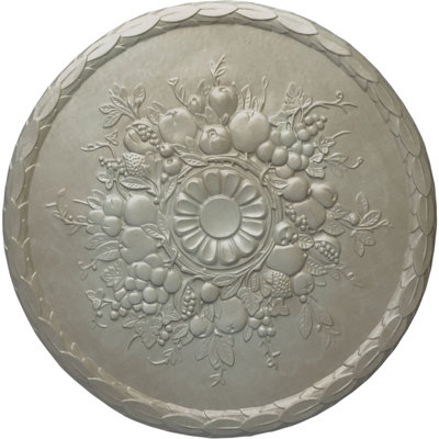 Médaillon de plafond Endurathane Bordeaux, diamètre extérieur de 23 5/8 po x P 3 po x P 2 po (convient aux auvents jusqu'à 4 po), fini or irisé peint à la main