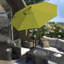 Parasol de patio en bronze 11 pieds avec manivelle en aluminium nervuré Sunbrella Ara-1548543200