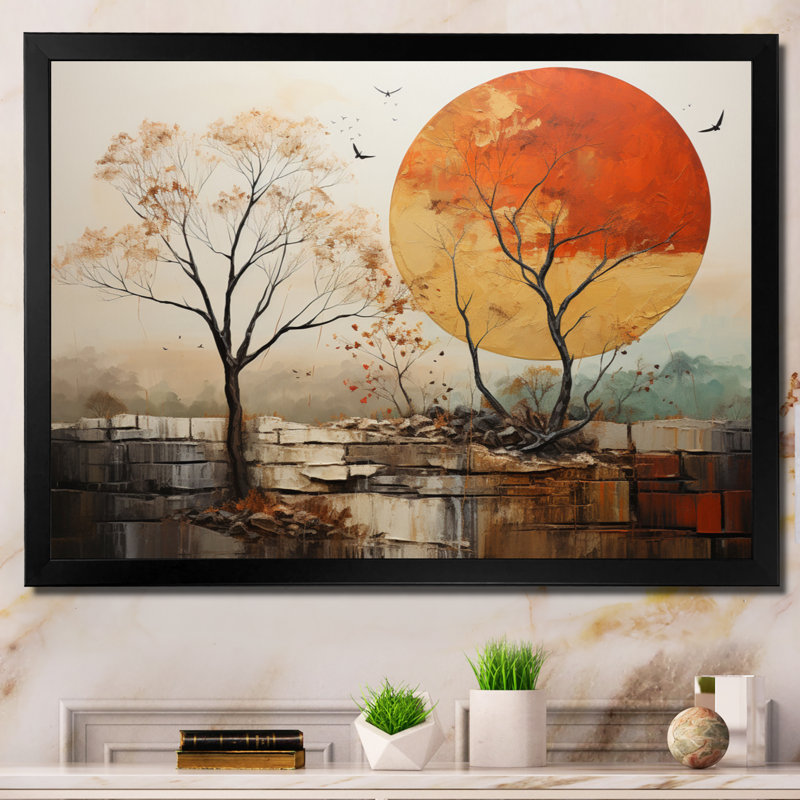 Baobab Tree Harmony IV, reproduction d'art sur toile, H 12 po x l 20 po x P 1 po, Cadre photo noir