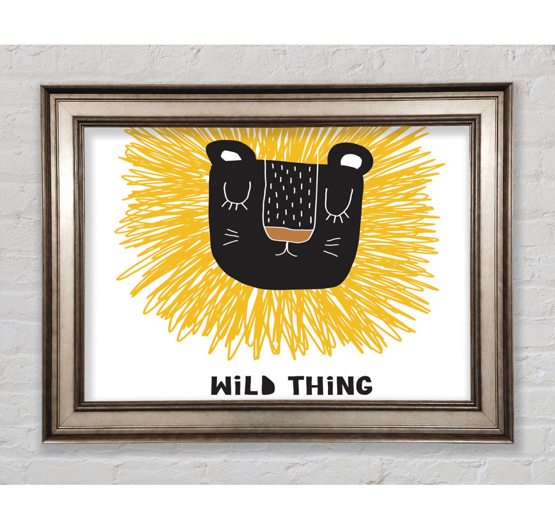 Wild Thing Lion Gerahmter Druck