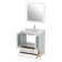 Arroyos 30'' Single Bathroom Vanity with Ceramic Top with Mirror