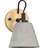 Niki 1-Light Dimmable Black/Gray Concrete/Natural Armed Sconce