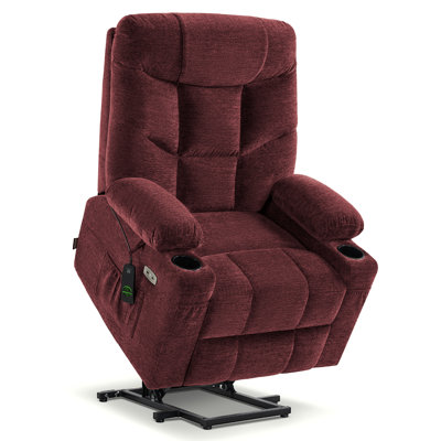 350lbs Power Lift Recliner with Extended Footrest, Cup Holder and USB Type C Charger