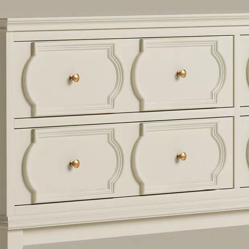 Retro Multifunctional Console Table with 4 Drawers, 37.4" H x 55.12" W x 15.75" D