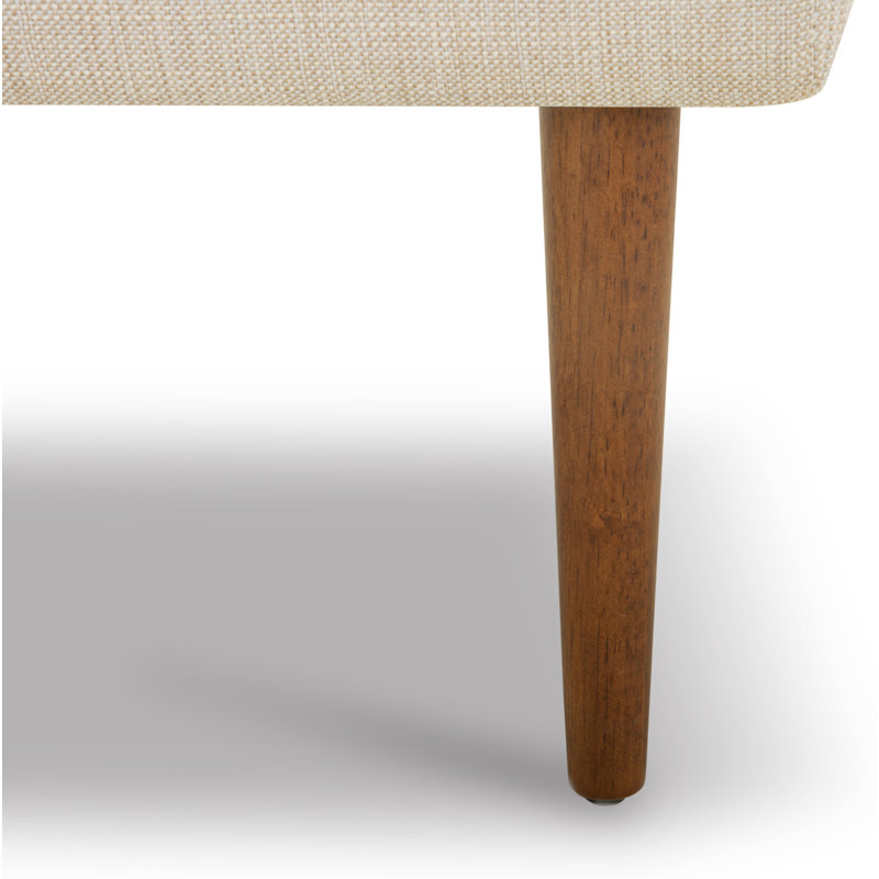 Banquette de coin 54 po Nalaya, Tissu performance natté crème